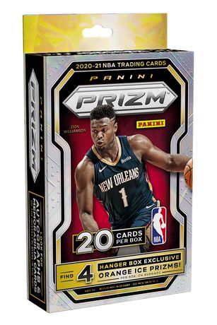 Panini 2020-21 Prizm NBA Basketball Trading Cards Hanger Box- 20 Cards