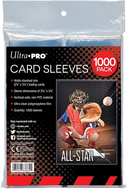 Ultra Pro Soft Plastic Card Sleeves (1000 Count Pack)